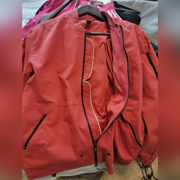 Adidas Skateboarding Coaches Bomber Style Jacket. Men's Large Brick Red - Picture 6 of 6